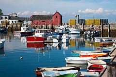 Fishing Boats in Calm Rockport Harbor, Massachusetts